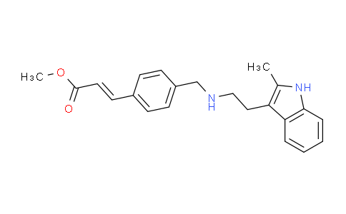 CAS No. 441741-65-7, methyl (E)-3-(4-(((2-(2-methyl-1H-indol-3-yl)ethyl)amino)methyl)phenyl)acrylate