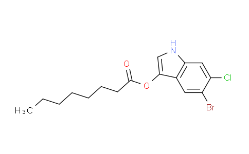 CAS No. 209347-94-4, 5-Bromo-6-chloro-1H-indol-3-yl octanoate