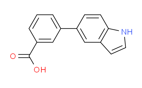 CAS No. 886363-16-2, 3-(1H-Indol-5-yl)benzoic acid