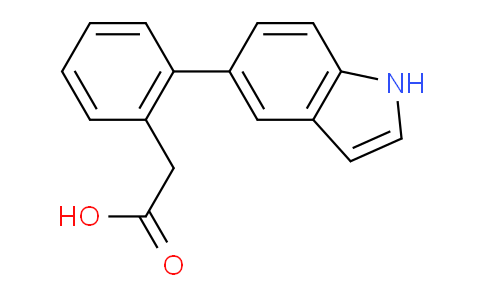 CAS No. 886363-19-5, 2-(2-(1H-Indol-5-yl)phenyl)acetic acid