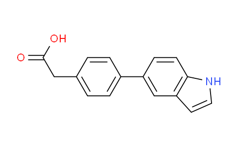 CAS No. 886363-28-6, 2-(4-(1H-Indol-5-yl)phenyl)acetic acid