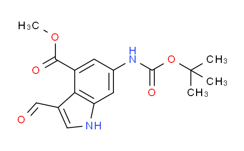 CAS No. 731810-57-4, methyl 6-((tert-butoxycarbonyl)amino)-3-formyl-1H-indole-4-carboxylate