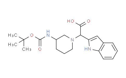 CAS No. 885276-55-1, (3-Boc-amino-piperidin-1-yl)-(1H-indol-2-yl)-acetic acid