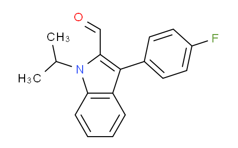 CAS No. 101125-34-2, 3-(4-FLUOROPHENYL)-1-ISOPROPYL-1H-INDOLE-2-CARBALDEHYDE