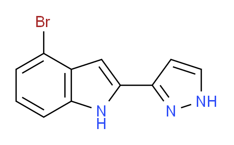 CAS No. 827317-27-1, 4-Bromo-2-(1H-pyrazol-3-yl)-1H-indole