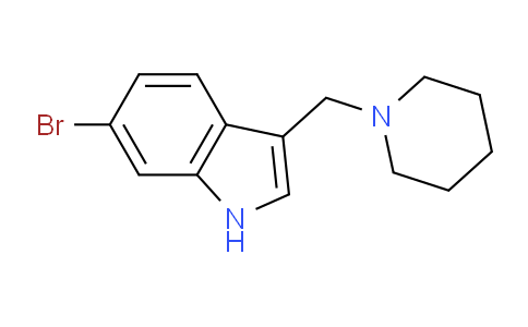 CAS No. 857776-82-0, 6-Bromo-3-(piperidin-1-ylmethyl)-1H-indole