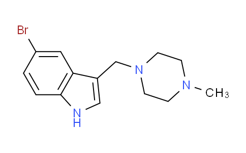 CAS No. 701205-13-2, 5-bromo-3-((4-methylpiperazin-1-yl)methyl)-1H-indole