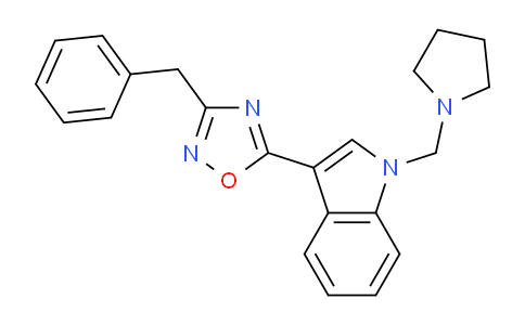 CAS No. 1807542-84-2, 3-Benzyl-5-(1-(pyrrolidin-1-ylmethyl)-1H-indol-3-yl)-1,2,4-oxadiazole