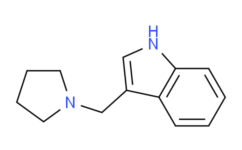 CAS No. 5379-94-2, 3-(pyrrolidin-1-ylmethyl)-1H-indole