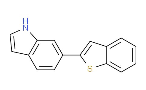 CAS No. 885273-41-6, 6-(Benzo[b]thiophen-2-yl)-1H-indole