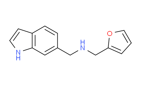 CAS No. 1030430-14-8, N-((1H-Indol-6-yl)methyl)-1-(furan-2-yl)methanamine