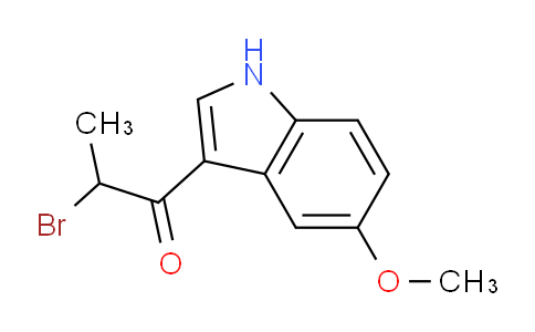 CAS No. 57641-98-2, 2-Bromo-1-(5-methoxy-1H-indol-3-yl)propan-1-one
