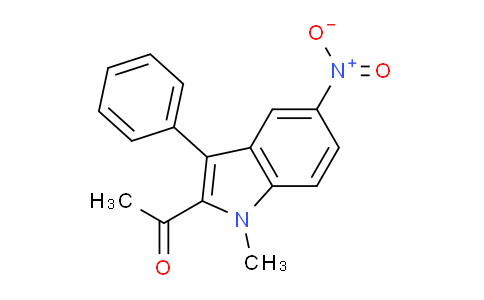 CAS No. 84744-90-1, 1-(1-Methyl-5-nitro-3-phenyl-1H-indol-2-yl)ethanone