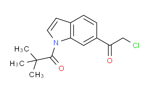 CAS No. 116621-13-7, 1-(6-(2-Chloroacetyl)-1H-indol-1-yl)-2,2-dimethylpropan-1-one