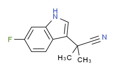CAS No. 1219945-16-0, 2-(6-Fluoro-1H-indol-3-yl)-2-methylpropanenitrile