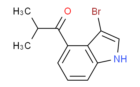CAS No. 1779123-21-5, 1-(3-Bromo-1H-indol-4-yl)-2-methylpropan-1-one