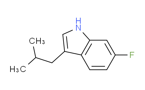 CAS No. 1002332-01-5, 6-Fluoro-3-isobutyl-1H-indole