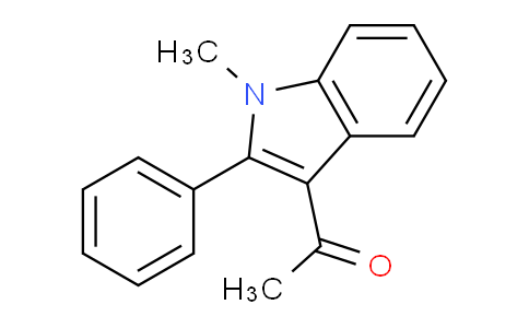 CAS No. 62367-64-0, 1-(1-Methyl-2-phenyl-1H-indol-3-yl)ethanone
