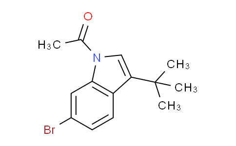 CAS No. 63023-75-6, 1-(6-Bromo-3-(tert-butyl)-1H-indol-1-yl)ethan-1-one