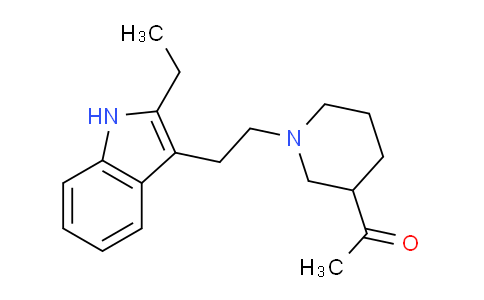 CAS No. 88607-53-8, 1-(1-(2-(2-Ethyl-1H-indol-3-yl)ethyl)piperidin-3-yl)ethanone