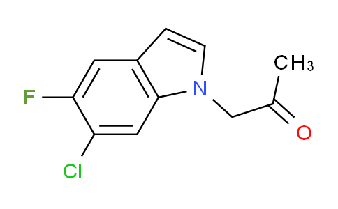 CAS No. 1956376-97-8, 1-(6-Chloro-5-fluoro-1H-indol-1-yl)propan-2-one