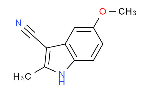 CAS No. 481668-37-5, 5-Methoxy-2-methyl-1H-indole-3-carbonitrile