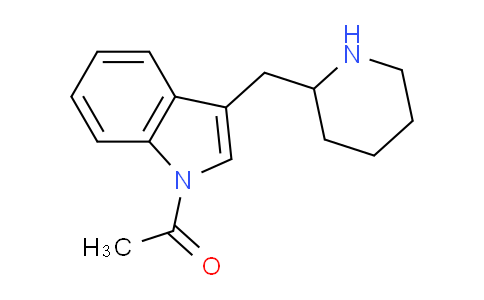 CAS No. 30701-36-1, 1-(3-(Piperidin-2-ylmethyl)-1H-indol-1-yl)ethanone