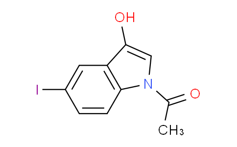 CAS No. 26490-99-3, 1-(3-Hydroxy-5-iodo-1H-indol-1-yl)ethanone