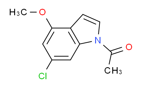 CAS No. 117970-22-6, 1-(6-Chloro-4-methoxy-1H-indol-1-yl)ethanone