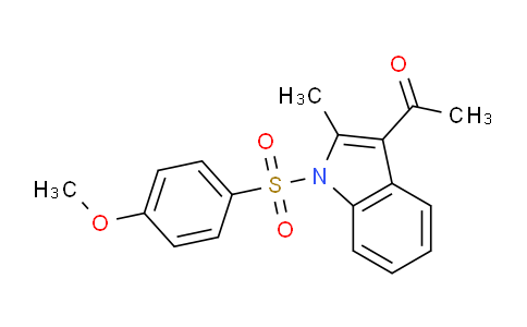 CAS No. 113424-27-4, 1-(1-((4-Methoxyphenyl)sulfonyl)-2-methyl-1H-indol-3-yl)ethan-1-one
