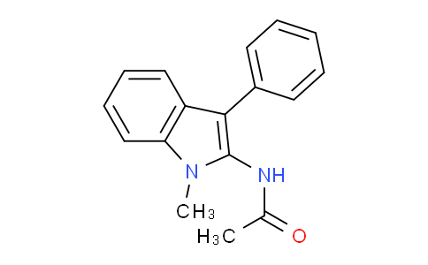 CAS No. 62693-58-7, N-(1-Methyl-3-phenyl-1H-indol-2-yl)acetamide