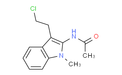 CAS No. 89671-68-1, N-(3-(2-Chloroethyl)-1-methyl-1H-indol-2-yl)acetamide