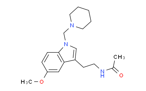 CAS No. 88103-52-0, N-(2-(5-Methoxy-1-(piperidin-1-ylmethyl)-1H-indol-3-yl)ethyl)acetamide