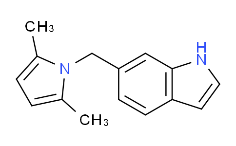 CAS No. 1956385-58-2, 6-((2,5-Dimethyl-1H-pyrrol-1-yl)methyl)-1H-indole