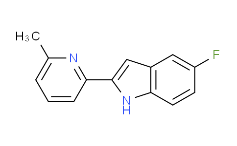CAS No. 1429087-97-7, 5-Fluoro-2-(6-methylpyridin-2-yl)-1H-indole
