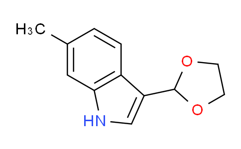CAS No. 773088-56-5, 3-(1,3-Dioxolan-2-yl)-6-methyl-1H-indole