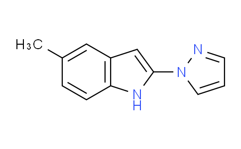CAS No. 1256246-38-4, 5-Methyl-2-(1H-pyrazol-1-yl)-1H-indole