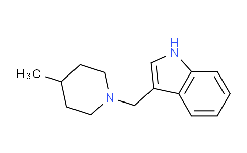 CAS No. 21000-95-3, 3-((4-Methylpiperidin-1-yl)methyl)-1H-indole