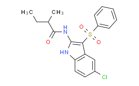 CAS No. 918493-50-2, N-(5-Chloro-3-(phenylsulfonyl)-1H-indol-2-yl)-2-methylbutanamide