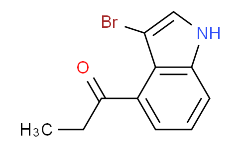 CAS No. 1707365-14-7, 1-(3-Bromo-1H-indol-4-yl)propan-1-one