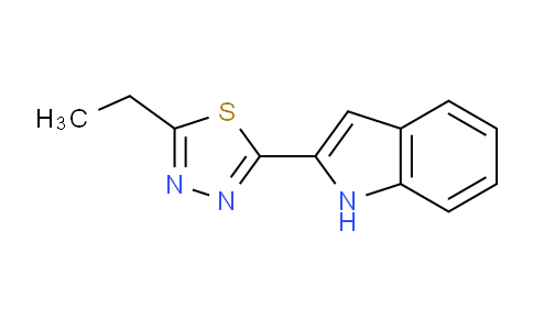 CAS No. 757213-72-2, 2-Ethyl-5-(1H-indol-2-yl)-1,3,4-thiadiazole