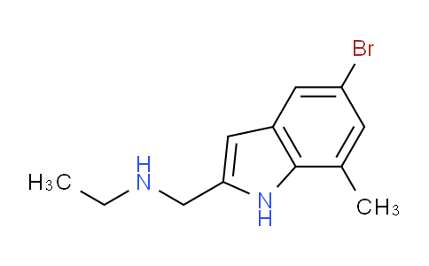 CAS No. 1429903-41-2, N-((5-Bromo-7-methyl-1H-indol-2-yl)methyl)ethanamine