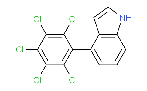 CAS No. 1361517-04-5, 4-(Perchlorophenyl)-1H-indole