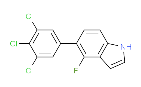 CAS No. 1361520-94-6, 4-Fluoro-5-(3,4,5-trichlorophenyl)indole