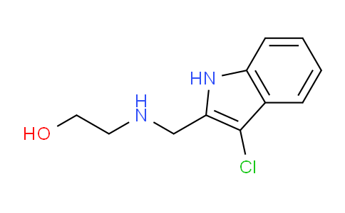 CAS No. 876708-46-2, 2-(((3-Chloro-1H-indol-2-yl)methyl)amino)ethanol