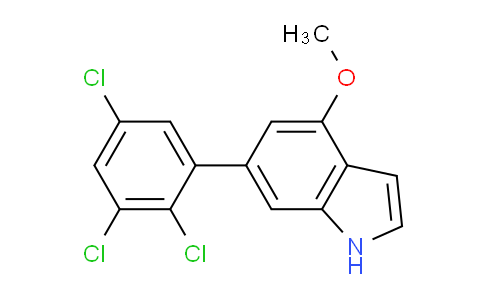 CAS No. 1361581-01-2, 4-Methoxy-6-(2,3,5-trichlorophenyl)indole