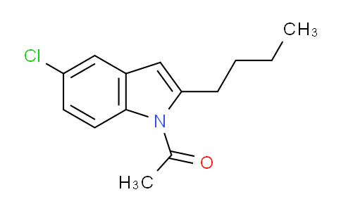CAS No. 123028-39-7, 1-(2-Butyl-5-chloro-1H-indol-1-yl)ethanone