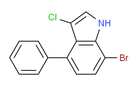 CAS No. 919522-65-9, 7-Bromo-3-chloro-4-phenyl-1H-indole