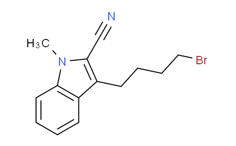 CAS No. 148237-18-7, 3-(4-Bromobutyl)-1-methyl-1H-indole-2-carbonitrile