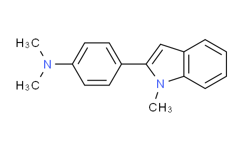 CAS No. 61843-44-5, N,N-Dimethyl-4-(1-methyl-1H-indol-2-yl)aniline
